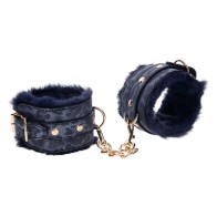 Luxury Cougar Faux Fur Handcuffs for Elegant Restraint