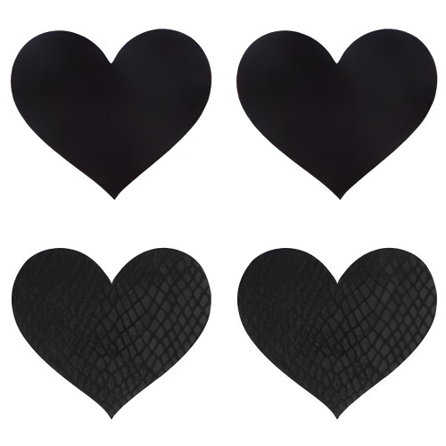 Pasties Corazones Negros Peekaboo - Peekaboos