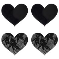 Peekaboo Pasties Satin and Lace Hearts