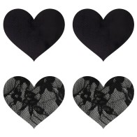 Peekaboo Pasties Satin and Lace Hearts