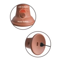 Pene Vibrador de Densidad Dual King Cock Elite 6 Pulgadas Marrón