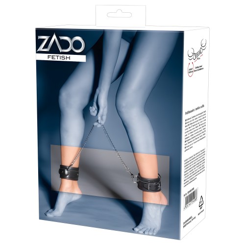 Zado Leather And Chain Ankle Leg Restraint - Black