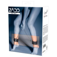 Zado Restricción para Tobillos y Piernas de Cuero y Cadena - Negro