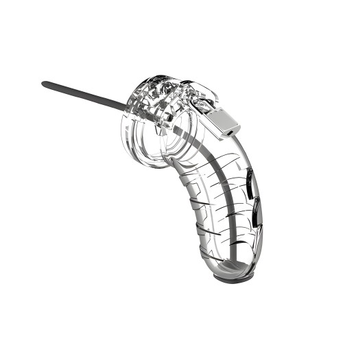 Man Cage 16 Male 4.5 Inch Clear Chastity Cage