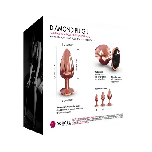 Dorcel Diamond Butt Plug - Rose Gold Large