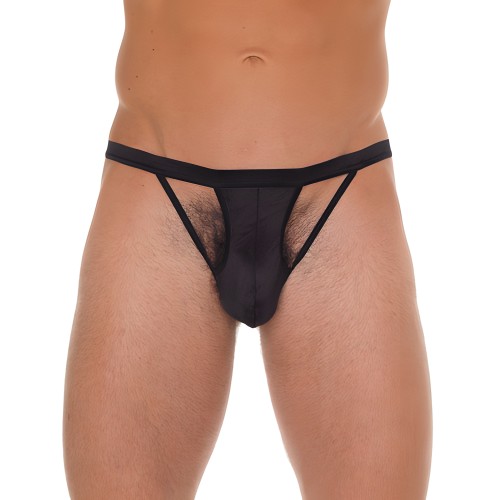 G-String para Hombre Cortado - Negro