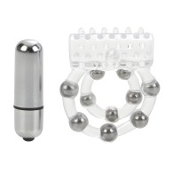 California Exotic 10 Bead Maximus Cock Ring - Clear