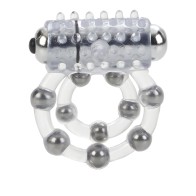 California Exotic 10 Bead Maximus Cock Ring - Clear