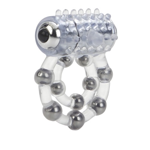 California Exotic 10 Bead Maximus Cock Ring - Clear