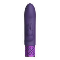 Royal Gems Dazzling Rechargeable Rabbit Bullet - Purple