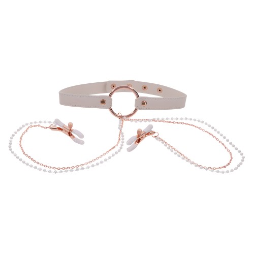 Sex and Mischief Collar with Nipple Clamps