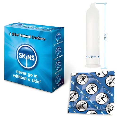 Condones Naturales Skins 4 Pack