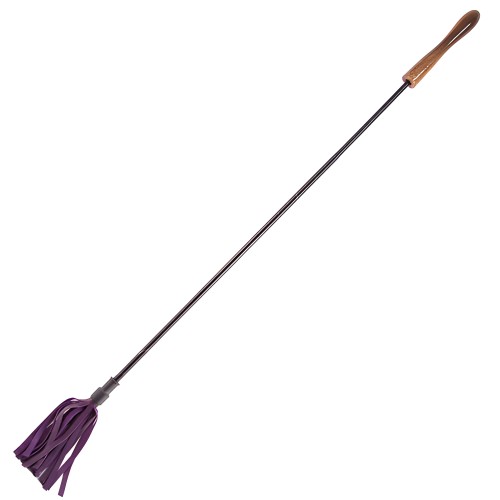 Rouge Garments Riding Crop With Wooden Handle Purple