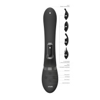 Vibrador Conejito Intercambiable Doble Acción Vive Chou Negro