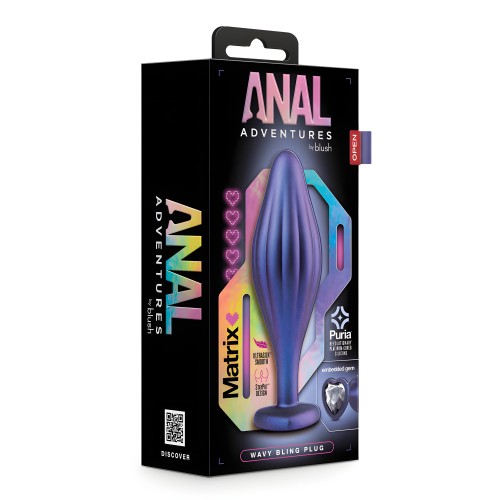 Plug Anal Matrix Wavy Bling - Púrpura