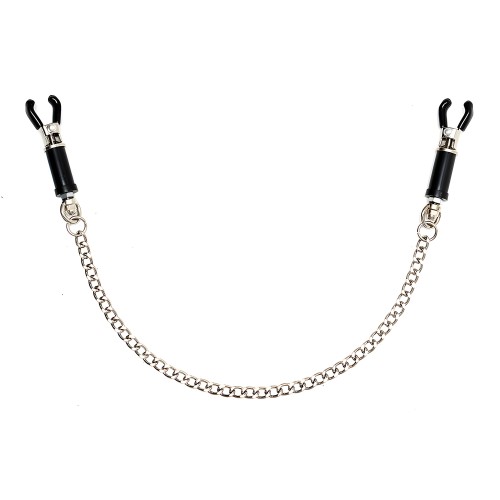 Silver Nipple Clamps With Chain