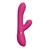 Vibrador Tani con Movimiento de Dedo y Onda de Pulso Rosa