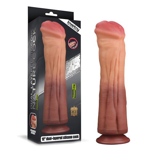 Lovetoy Pene de Silicona de 12 Pulgadas de Doble Capa