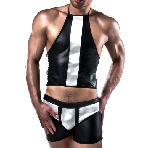 Conjunto de Shorts y Top Negro y Blanco Passion