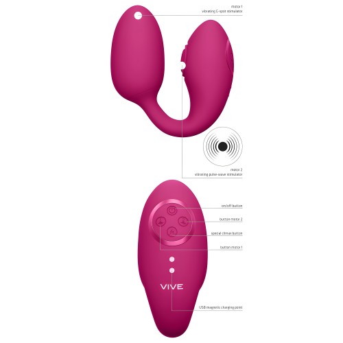 Vive Aika Huevo Vibrador y de Onda Pulsante Rosa