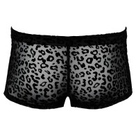 Pantalones Semitransparentes de Animal Print Noir