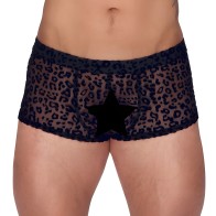 Pantalones Transparentes con Estampado Animal Noir Grande
