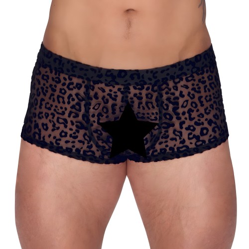 Pantalones Transparentes con Estampado Animal Noir Grande