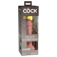 King Cock Elite 6 Inch Dual Density Dildo - Caramel
