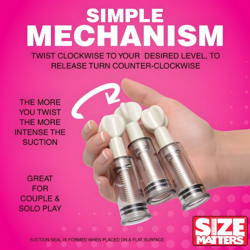 Size Matters Max Twist Clit and Nipple Triple Sucker Set