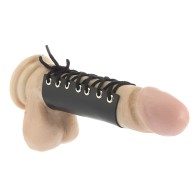 Anillo para el Pene de Cuero con Cuerdas