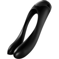 Vibrador de Dedo Candy Cane Negro