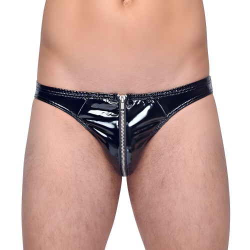Black Level Vinyl Briefs With Zip Black Small
