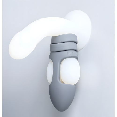 Balldo Dildo de Pelotas Gris Acero