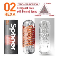 Masturbador Tenga 02 Hexa Spinner - Naranja
