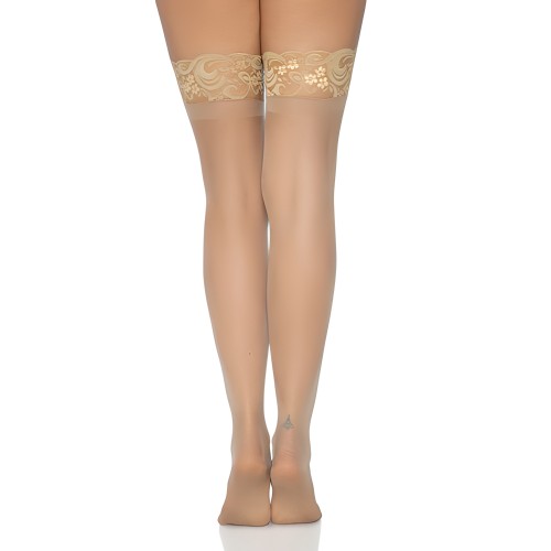 Leg Avenue Stay Up Sheer Thigh Hold Ups - Nude UK 6 to 12