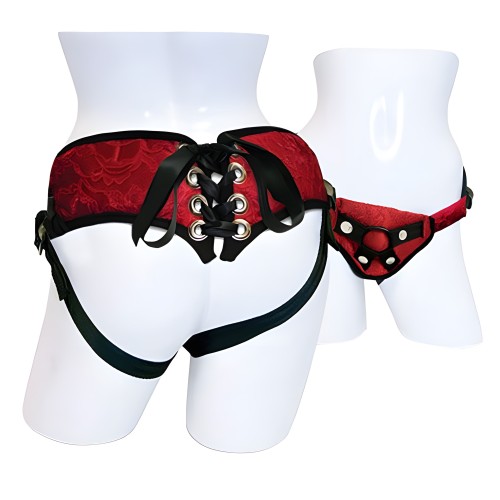SportSheets Corset Rojo de Encaje
