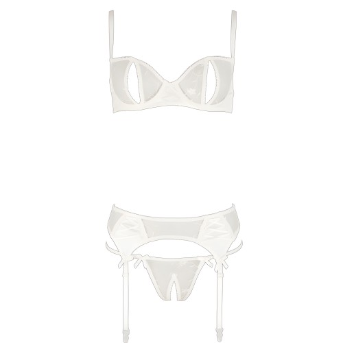 Cottelli Delicate Bra Set - White 34B/S