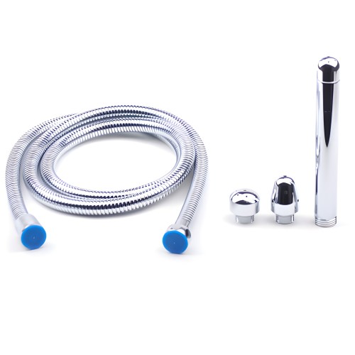 Sistema de Limpieza de Ducha de Metal con 3 Cabezas - Plata