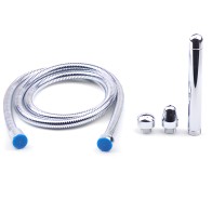 Sistema de Limpieza de Ducha de Metal con 3 Cabezas - Plata