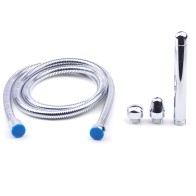 Sistema de Limpieza de Ducha de Metal con 3 Cabezas - Plata