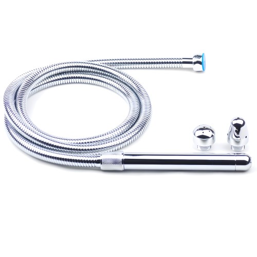 Metal Shower Cleaning System with 3 Heads - Silver