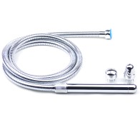 Metal Shower Cleaning System with 3 Heads - Silver