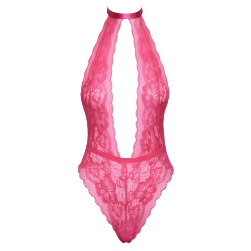 Kissable Halterneck Lace Body Pink L/XL