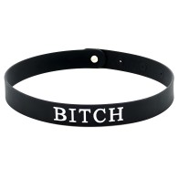 Rimba Collar de Silicona Negro Bitch - Negro