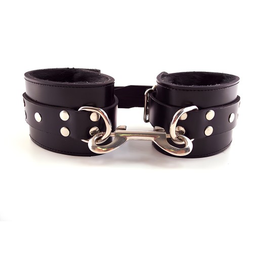 Rouge Garments Black Fur Wrist Cuffs - 14 Inches