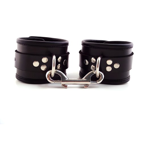 Esposas de Cuero Negro Rouge Garments - Negro