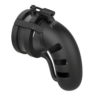 Shots Toys Man Cage 19 Male 4.5 Inch Chastity Cage With Ball Splitter - Black