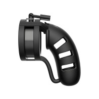 Shots Toys Man Cage 19 Hombre 4.5 Pulgadas Jaula de Castidad Con Separador de Testículos - Negro