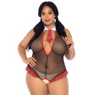 Fishnet Crotchless School Girl Leg Avenue