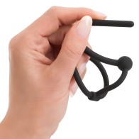 Penisplug Negro Para Juego de Orina Con Anillo de Glande You2Toys